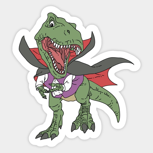 Dracula Green Trex Sticker by Freid